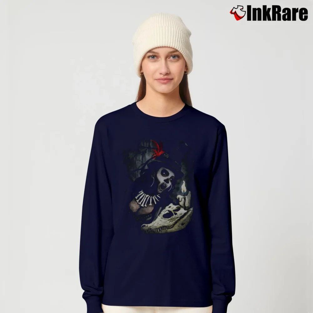 Women’s Voodoo Queen Witchcraft Style Long-Sleeve Top in navy | Sleek, Versatile, All-Season