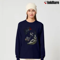 Women’s Voodoo Queen Witchcraft Style Long-Sleeve Top in navy | Sleek, Versatile, All-Season