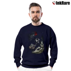 Men’s Voodoo Queen Witchcraft Style Crewneck Sweatshirt in navy | Cozy Fabric, Clean Style