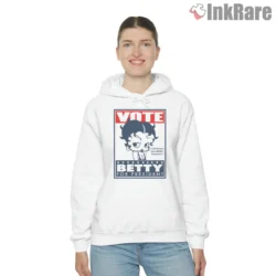 Vote Betty Boop For President Campaign Shirt on white hoodie for women graphic tee