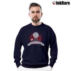 Men’s Vote Morty Smith Rick And Morty Crewneck Sweatshirt in navy | Cozy Fabric, Clean Style