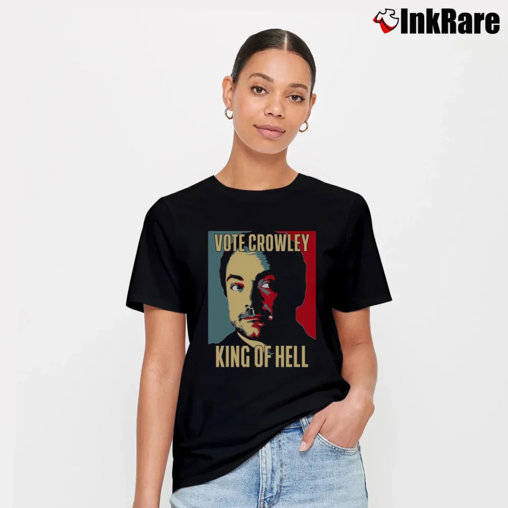 Women’s Vote Supernatural Crowley T-Shirt in black | Soft, Flattering Fit