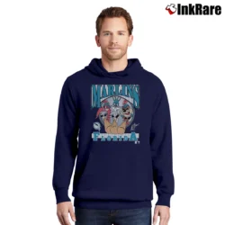 Men’s VTG 1993 Florida Marlins Looney Tunes Bugs Taz Yosemite Pullover Hoodie in navy | Cozy, Durable, Modern Fit