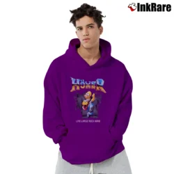 Men’s VTG DELTA 2005 THE SIMPSONS Homer Simpson AC/DC Live Large Rock Hard Pullover Hoodie in purple | Cozy, Durable, Modern Fit