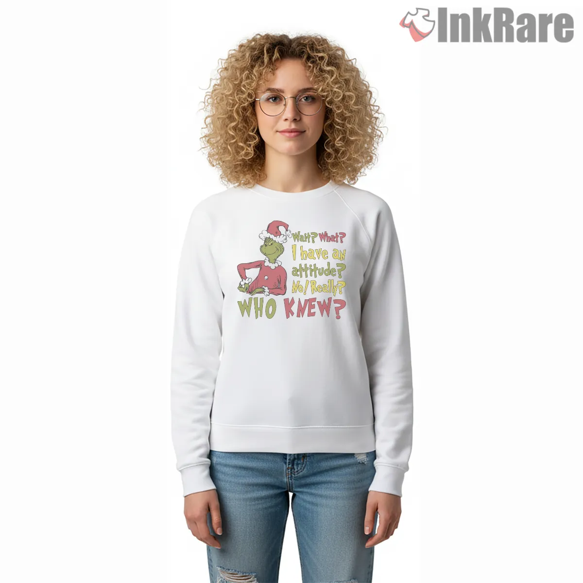 Wait What I Have An Attitude Funny Santa Grinchmas Shirt Wait What I Have An Attitude Funny Santa Grinchmas Shirt on graphic shirt for women graphic tee
