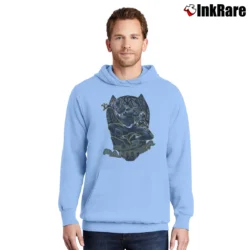Men’s Wakanda Marvel Advanced Technology And Fashion Pullover Hoodie in light blue | Cozy, Durable, Modern Fit
