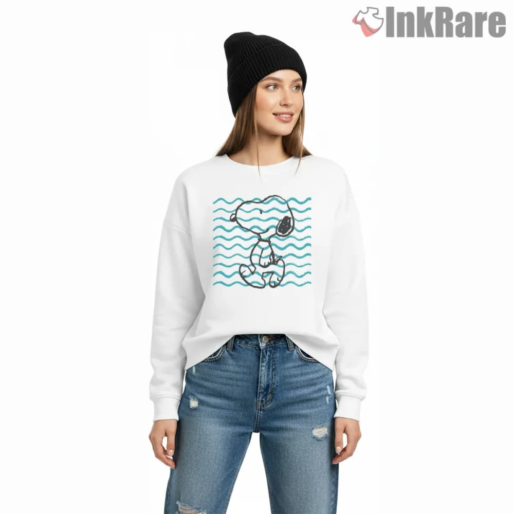 Walking Snoopy Minimal Line Art Shirt on graphic shirt for women graphic tee