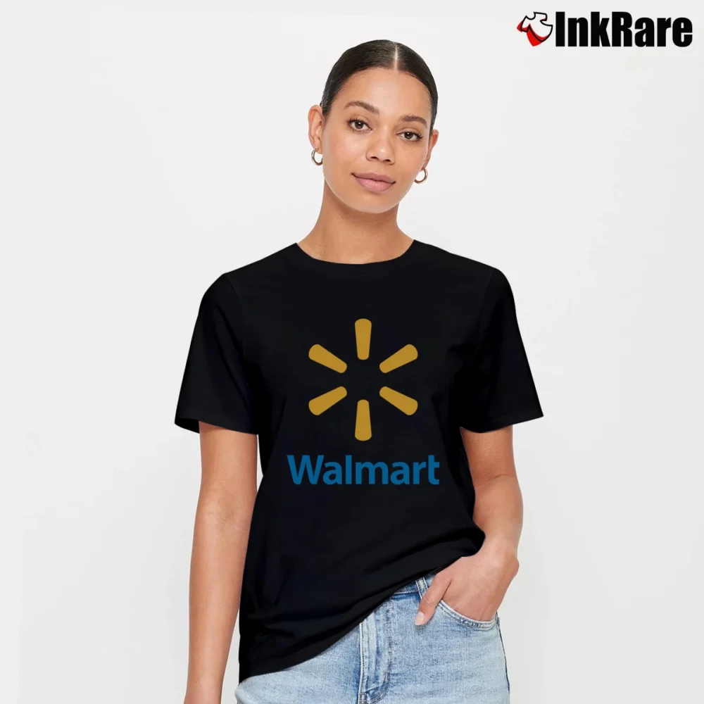 Women’s Walmart Supermarket Logo Casual Signature T-Shirt in black | Soft, Flattering Fit