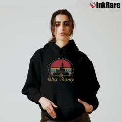 Women’s Walt Disney Castle Logo Retro Cozy Hoodie in black | Warm, Structured, Stylish