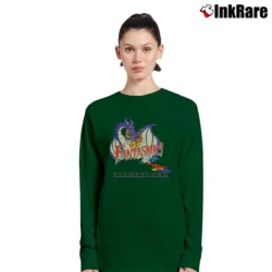 Women’s Walt Disney Fantasia Fantasmic Disney Mickey 90s Disneyland Long-Sleeve Top in forest green | Sleek, Versatile, All-Season