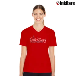 Women’s Walt Disney Imagineering V-Neck Tee in red | Chic Neckline, Soft Texture