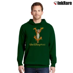 Men’s Walt Disney Tiger Character Graphic Pullover Hoodie in forest green | Cozy, Durable, Modern Fit
