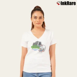 Women’s Walt Disney World Contemporary Resort V-Neck Tee in white | Chic Neckline, Soft Texture