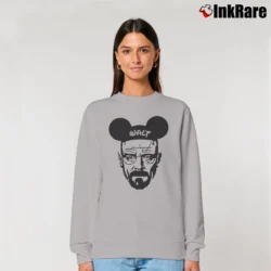 Women’s Walt With Mickey Ears Custom Color Relaxed Sweatshirt in sport grey | Soft, Laid-Back Vibe