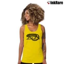 Women’s Wampus Beast Cat Graphic Tank Top in yellow | Lightweight, Movement-Friendly