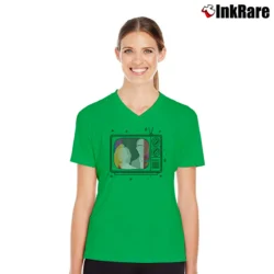 Women’s Wandavision Marvel Couple Tv Series V-Neck Tee in irish green | Chic Neckline, Soft Texture