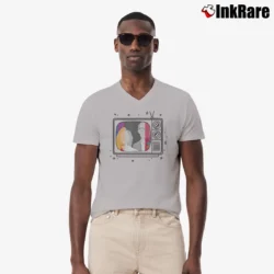 Men’s Wandavision Marvel Couple Tv Series V-Neck Tee in sport grey | Sharp, Breathable, Everyday Staple