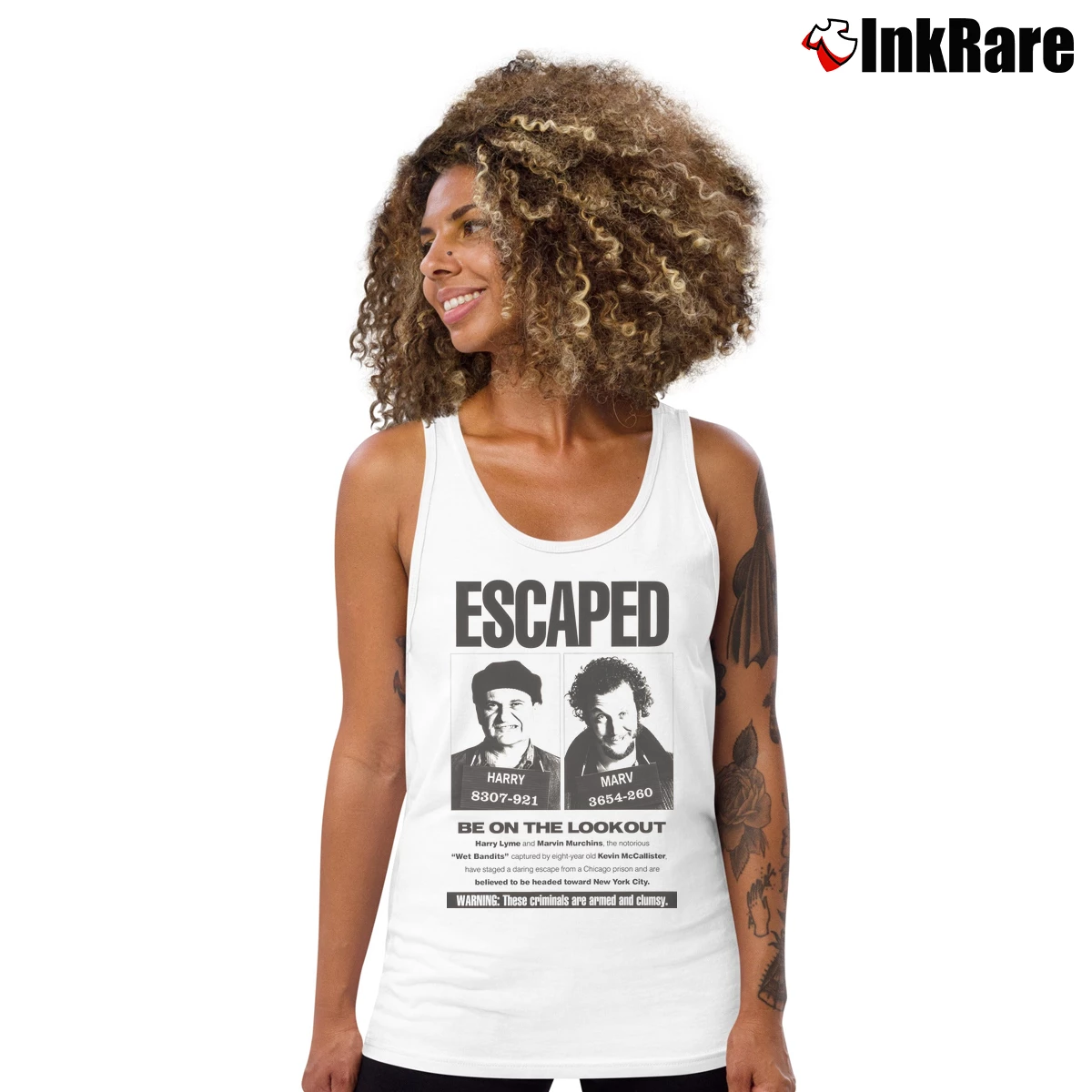 Wanted Home Alone Wet Bandits Women’s Essential Tank in white – Summer Ready Women’s Wanted Home Alone Wet Bandits Tank Top in white | Lightweight, Movement-Friendly