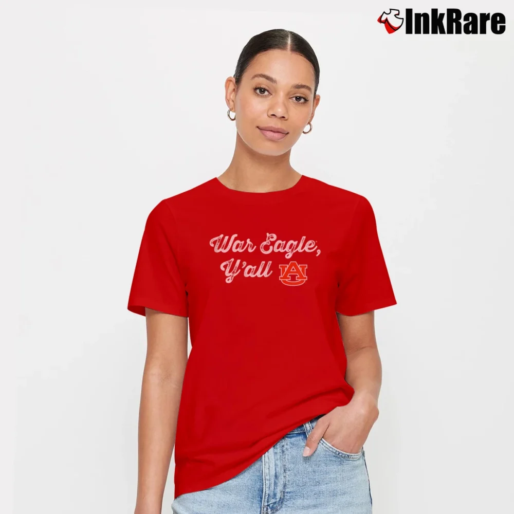 Women’s War Eagle Y'all Auburn Signature T-Shirt in red | Soft, Flattering Fit