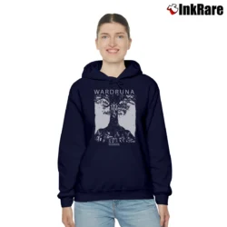 Women’s Wardruna Yggdrasil Mythic Symbol Cozy Hoodie in navy | Warm, Structured, Stylish