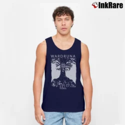 Men’s Wardruna Yggdrasil Mythic Symbol Tank Top in navy | Breathable, Active-Friendly Design