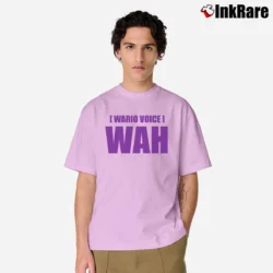 Men’s Wario Voice WAH Parody Classic T-Shirt in light pink | Soft, Breathable Everyday Wear