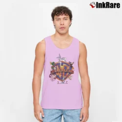 Men’s Warner Bros Looney Tunes Big Logo Cartoon Tank Top in light pink | Breathable, Active-Friendly Design