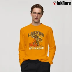 Men’s Warren Lotas Labron Long-Sleeve Shirt in orange | Sleek, Lightweight, Year-Round Wear