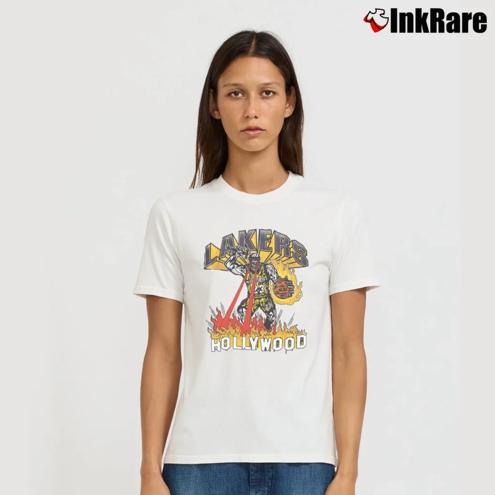 Women’s Warren Lotas Labron Signature T-Shirt in white | Soft, Flattering Fit