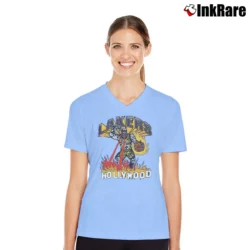 Women’s Warren Lotas Labron V-Neck Tee in light blue | Chic Neckline, Soft Texture