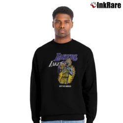 Men’s Warren Lotas Lakers Wl Athletics Crewneck Sweatshirt in black | Cozy Fabric, Clean Style