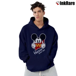 Men’s Washington Football Mickey Mouse Middle Finger Haters Gonna Hate Pullover Hoodie in navy | Cozy, Durable, Modern Fit
