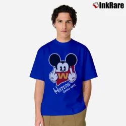 Men’s Washington Football Mickey Mouse Middle Finger Haters Gonna Hate Classic T-Shirt in royal blue | Soft, Breathable Everyday Wear