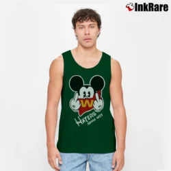 Men’s Washington Football Mickey Mouse Middle Finger Haters Gonna Hate Tank Top in forest green | Breathable, Active-Friendly Design