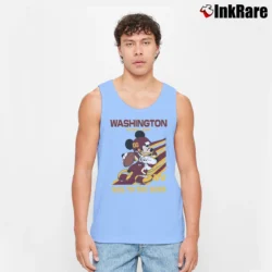Men’s Washington Football Team Mickey Mouse Hail To The Skins Slogan Tank Top in light blue | Breathable, Active-Friendly Design