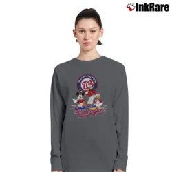 Women’s Washington Nationals Mickey Mouse Donald Goofy Baseball Long-Sleeve Top in charcoal | Sleek, Versatile, All-Season