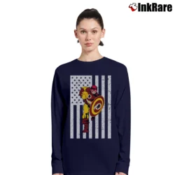 Women’s Washington Redskin Captain America Football Mashup Long-Sleeve Top in navy | Sleek, Versatile, All-Season