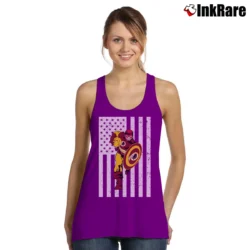 Women’s Washington Redskin Captain America Football Mashup Tank Top in purple | Lightweight, Movement-Friendly