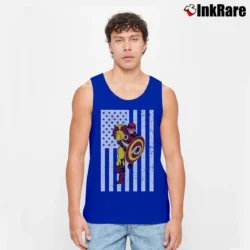 Men’s Washington Redskin Captain America Football Mashup Tank Top in royal blue | Breathable, Active-Friendly Design