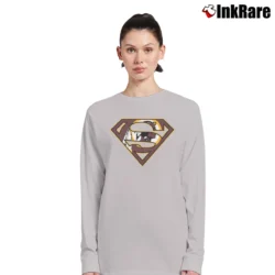 Women’s Washington Redskins Superman Logo NFL Long-Sleeve Top in sport grey | Sleek, Versatile, All-Season