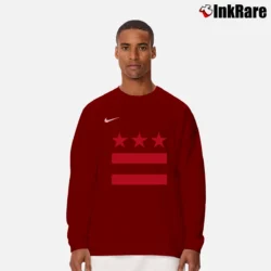 Men’s Washington Wizards City Edition Long-Sleeve Shirt in maroon | Sleek, Lightweight, Year-Round Wear