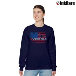 Women’s Water Polo Player USA American Flag for Team USA Fans Relaxed Sweatshirt in navy | Soft, Laid-Back Vibe