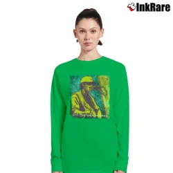 Women’s waylon wyatt vintage outlaw country music Long-Sleeve Top in irish green | Sleek, Versatile, All-Season
