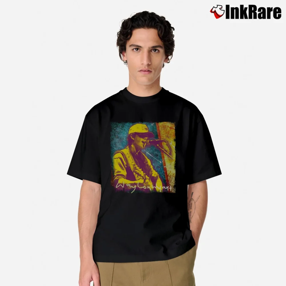 Men’s waylon wyatt vintage outlaw country music Classic T-Shirt in black | Soft, Breathable Everyday Wear