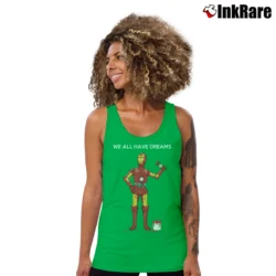 Women’s We All Have Dreams C - 3PO Comedy Star Wars Tank Top in irish green | Lightweight, Movement-Friendly