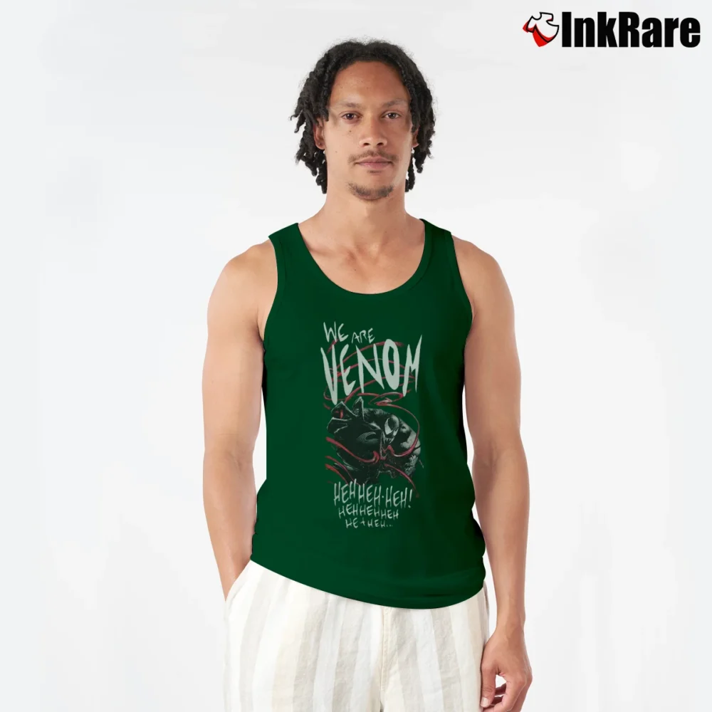 Men’s We Are Venom Marvel Comics Supervillain Tank Top in forest green | Breathable, Active-Friendly Design