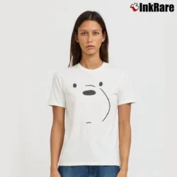 Women’s We Bare Bears Ice Bear Signature T-Shirt in white | Soft, Flattering Fit