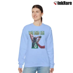 Women’s We Did It Jayson Tatum Relaxed Sweatshirt in light blue | Soft, Laid-Back Vibe