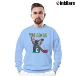 Men’s We Did It Jayson Tatum Crewneck Sweatshirt in light blue | Cozy Fabric, Clean Style