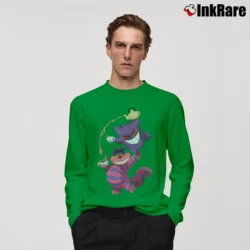 Men’s We're All Ghosts Here Alice In Wonderland Long-Sleeve Shirt in irish green | Sleek, Lightweight, Year-Round Wear